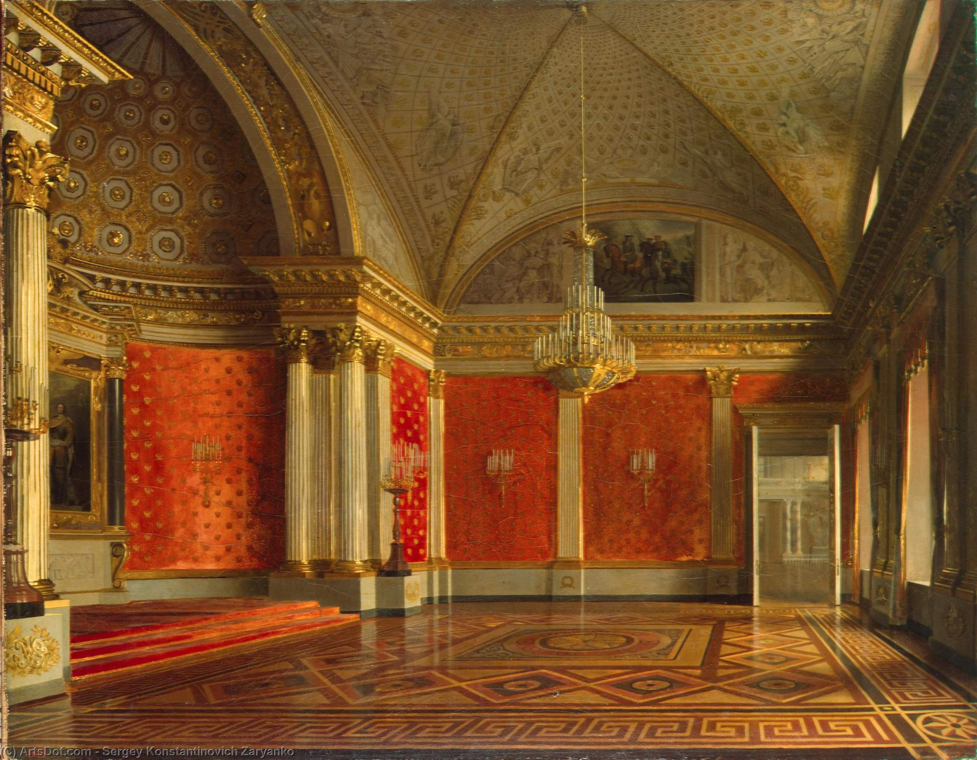 Wikioo.org - The Encyclopedia of Fine Arts - Painting, Artwork by Sergey Konstantinovich Zaryanko - The Peter's Room in the Winter Palace