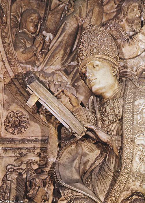 Wikioo.org - สารานุกรมวิจิตรศิลป์ - จิตรกรรม Vasco De La Zarza - Tomb of Don Alonso de Madrigal (detail)