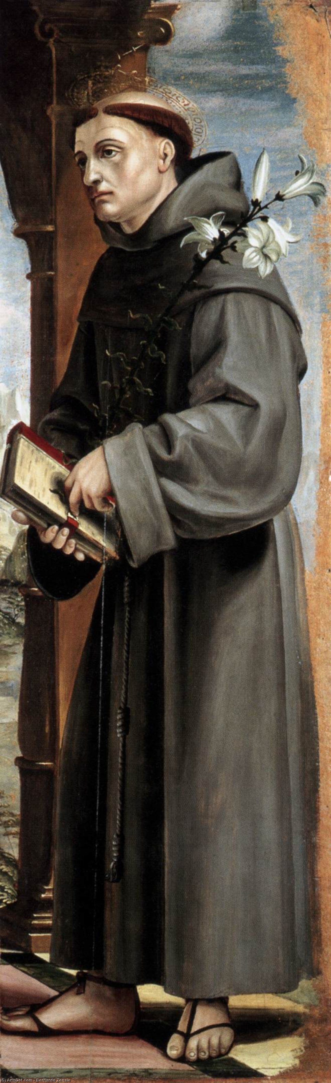 Wikioo.org - The Encyclopedia of Fine Arts - Painting, Artwork by Bernardo Zenale - St Anthony of Padua