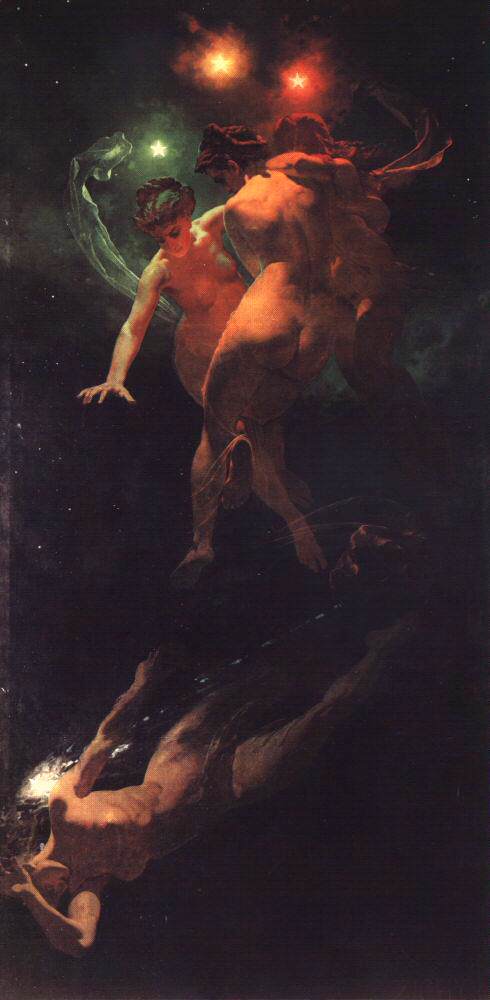 WikiOO.org - Encyclopedia of Fine Arts - Maleri, Artwork Mihaly Von Zichy - Falling Stars