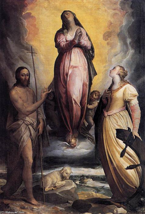 WikiOO.org - אנציקלופדיה לאמנויות יפות - ציור, יצירות אמנות Federico Zuccari - Assumption of the Virgin