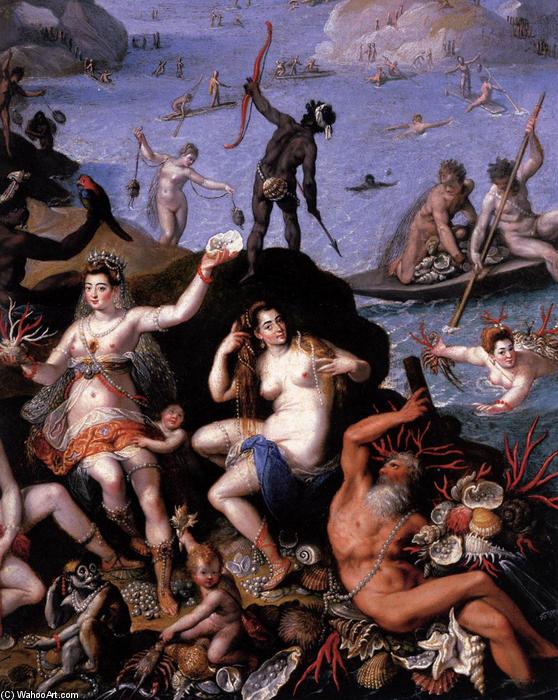 Wikioo.org - The Encyclopedia of Fine Arts - Painting, Artwork by Jacopo Zucchi - The Coral Fishers (detail)