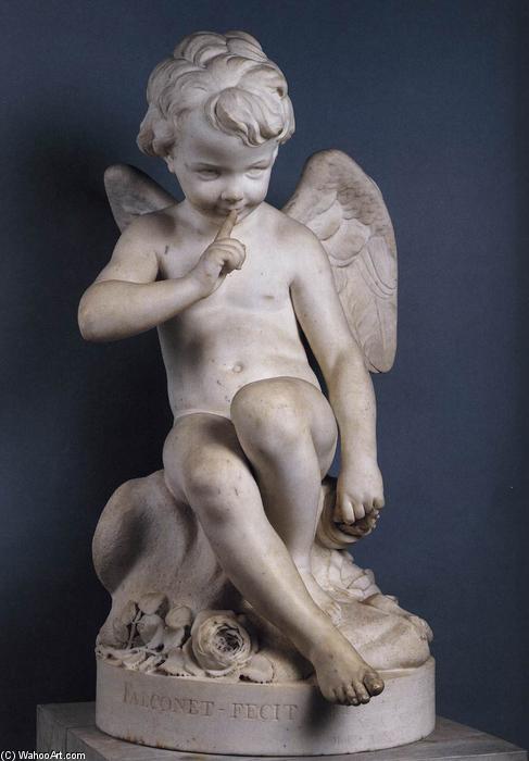WikiOO.org - 백과 사전 - 회화, 삽화 Étienne Maurice Falconet - Seated Cupid