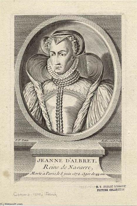 WikiOO.org - Encyclopedia of Fine Arts - Maleri, Artwork Etienne Fessard - Jeanne d'Albret, Queen of Navarre