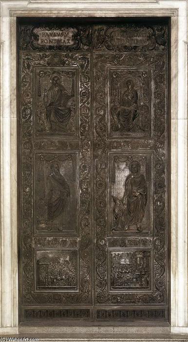 WikiOO.org - Encyclopedia of Fine Arts - Lukisan, Artwork Filarete - Bronze door