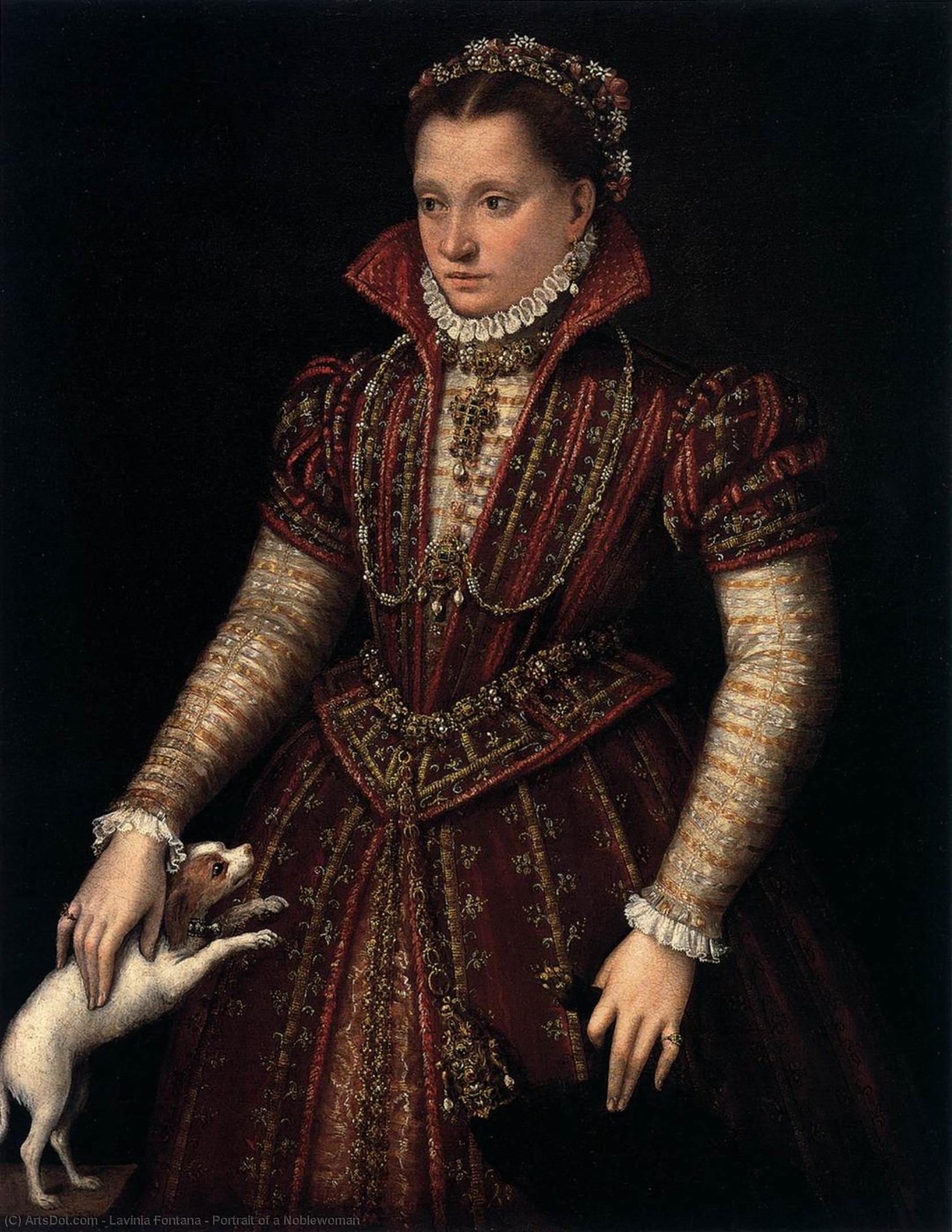 Wikioo.org - The Encyclopedia of Fine Arts - Painting, Artwork by Lavinia Fontana - Portrait of a Noblewoman