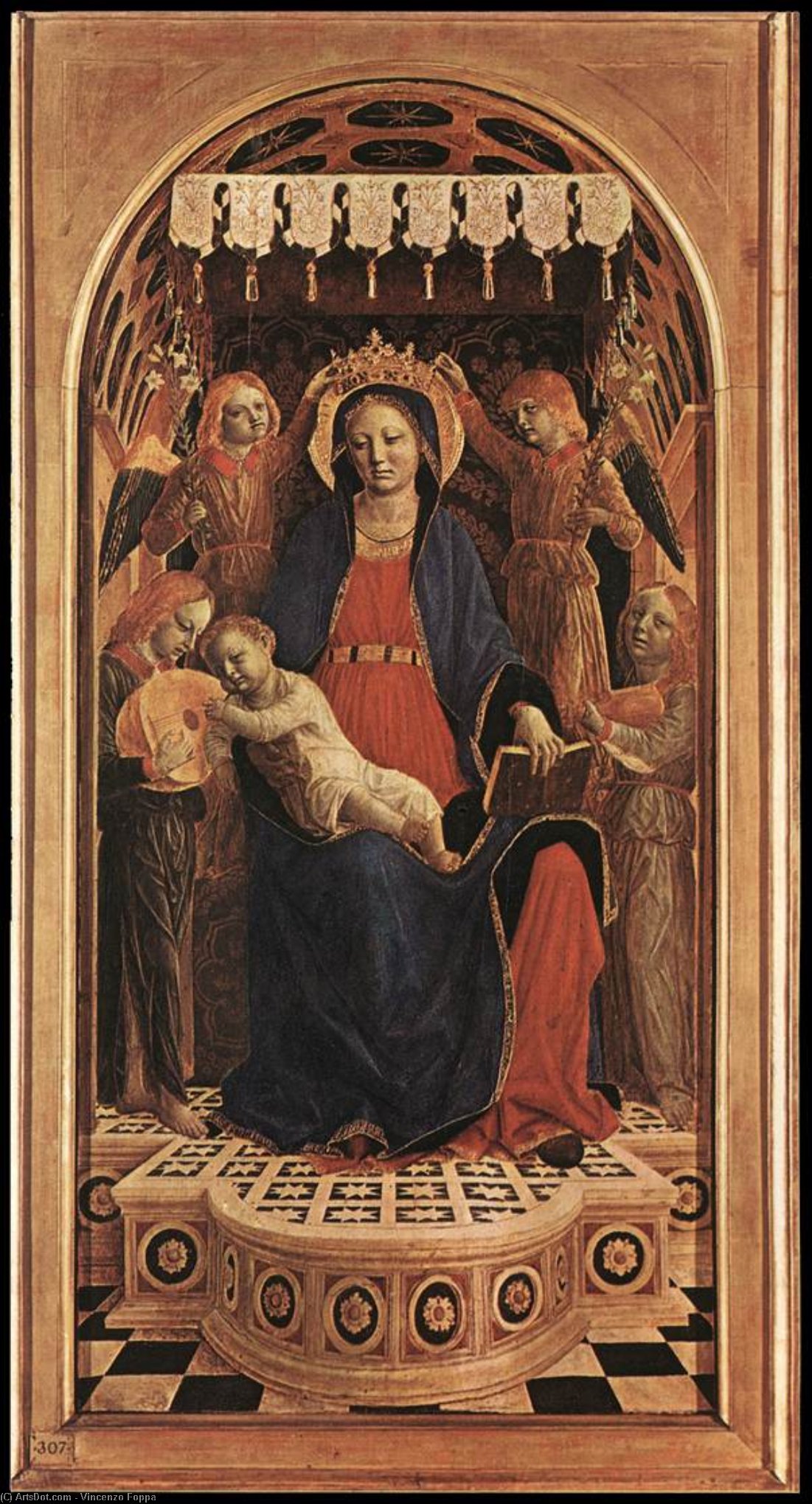 Wikioo.org - The Encyclopedia of Fine Arts - Painting, Artwork by Vincenzo Foppa - Madonna and Child