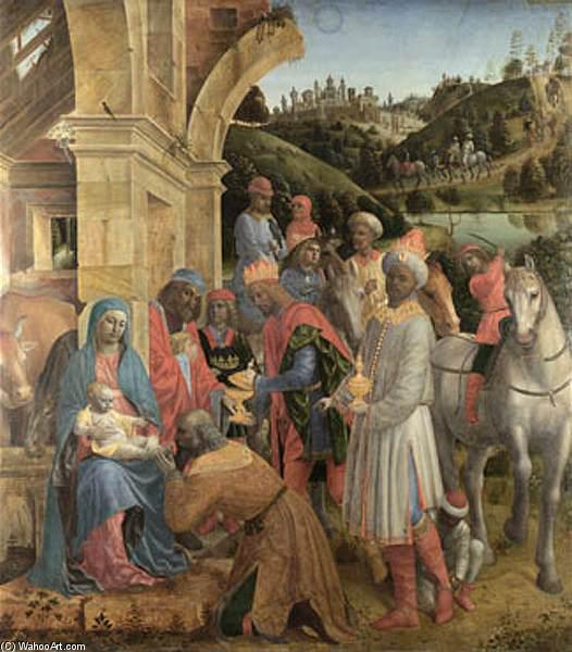 WikiOO.org - 백과 사전 - 회화, 삽화 Vincenzo Foppa - The Adoration of the Kings