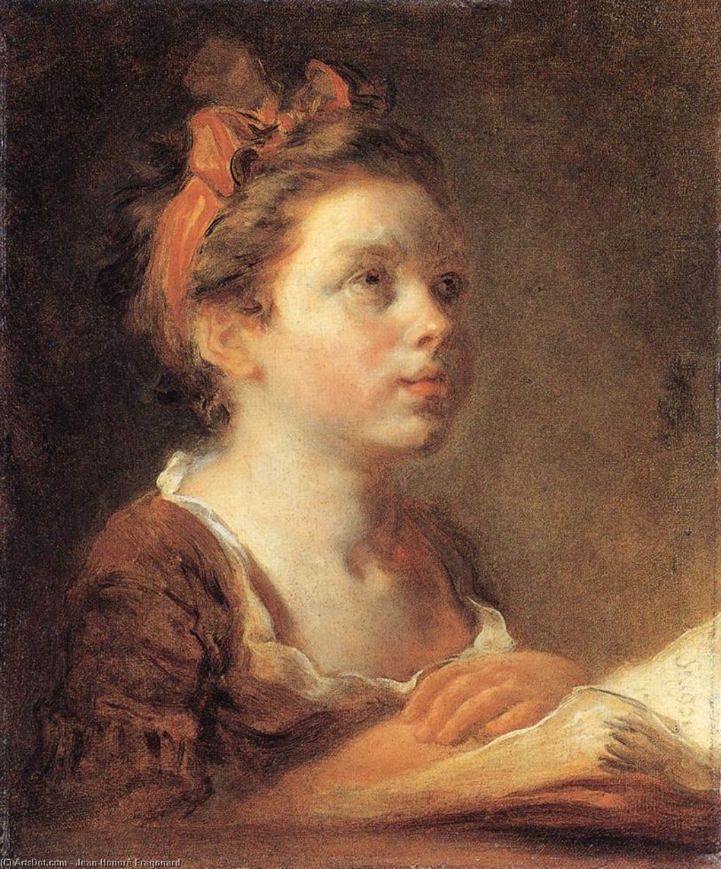 WikiOO.org - Encyclopedia of Fine Arts - Malba, Artwork Jean-Honoré Fragonard - A Young Scholar