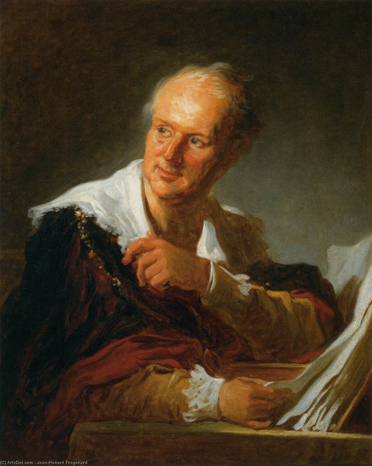 Wikioo.org - The Encyclopedia of Fine Arts - Painting, Artwork by Jean-Honoré Fragonard - Denis Diderot (Fanciful Figure)