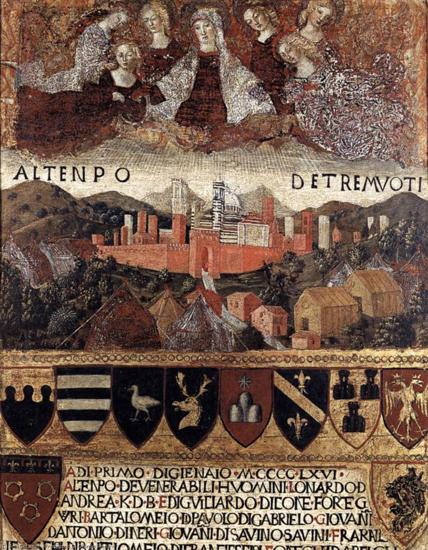 WikiOO.org - Enciklopedija dailės - Tapyba, meno kuriniai Francesco Di Giorgio Martini - Madonna del Terremoto
