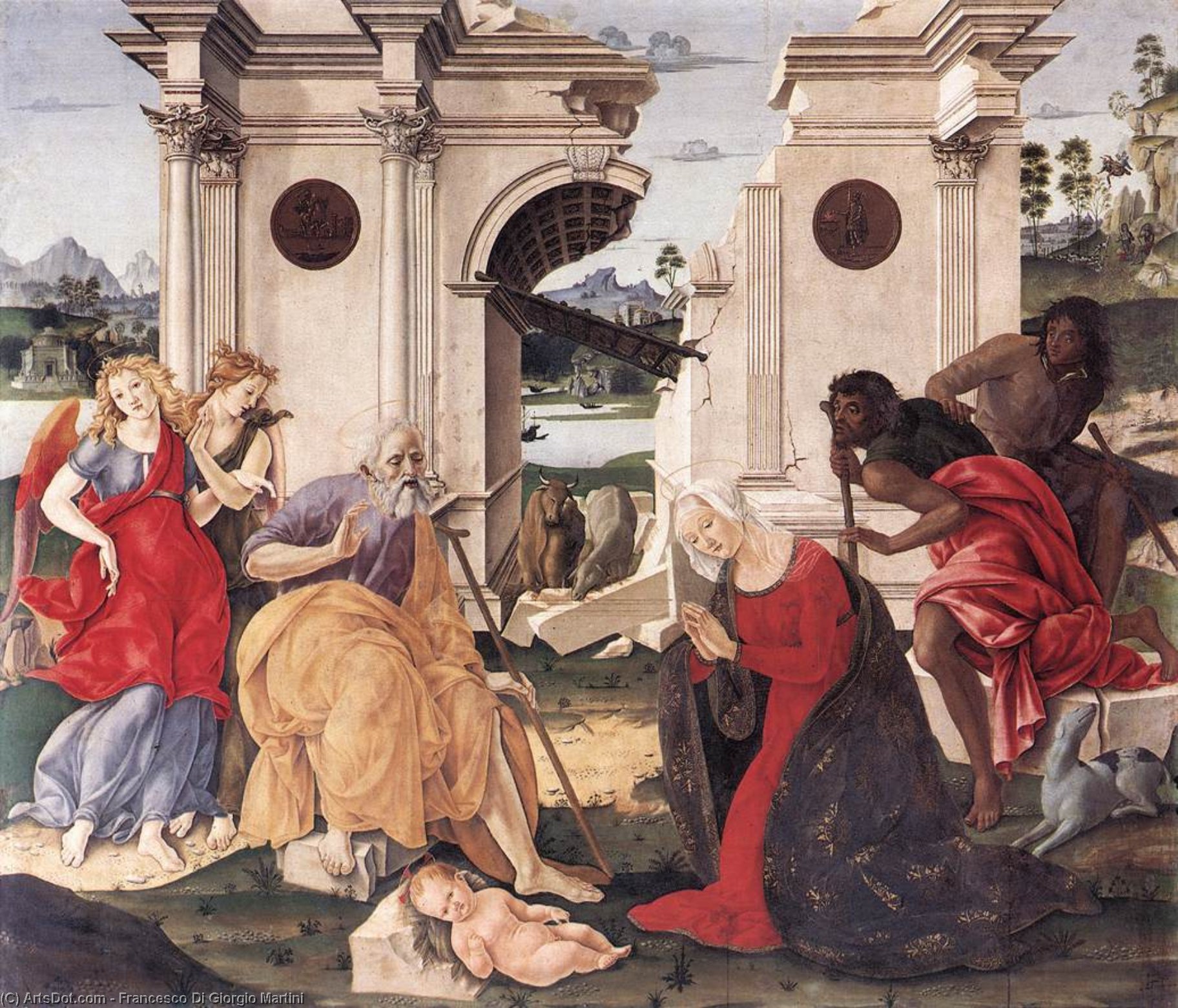 Wikioo.org - Bách khoa toàn thư về mỹ thuật - Vẽ tranh, Tác phẩm nghệ thuật Francesco Di Giorgio Martini - Nativity (15)