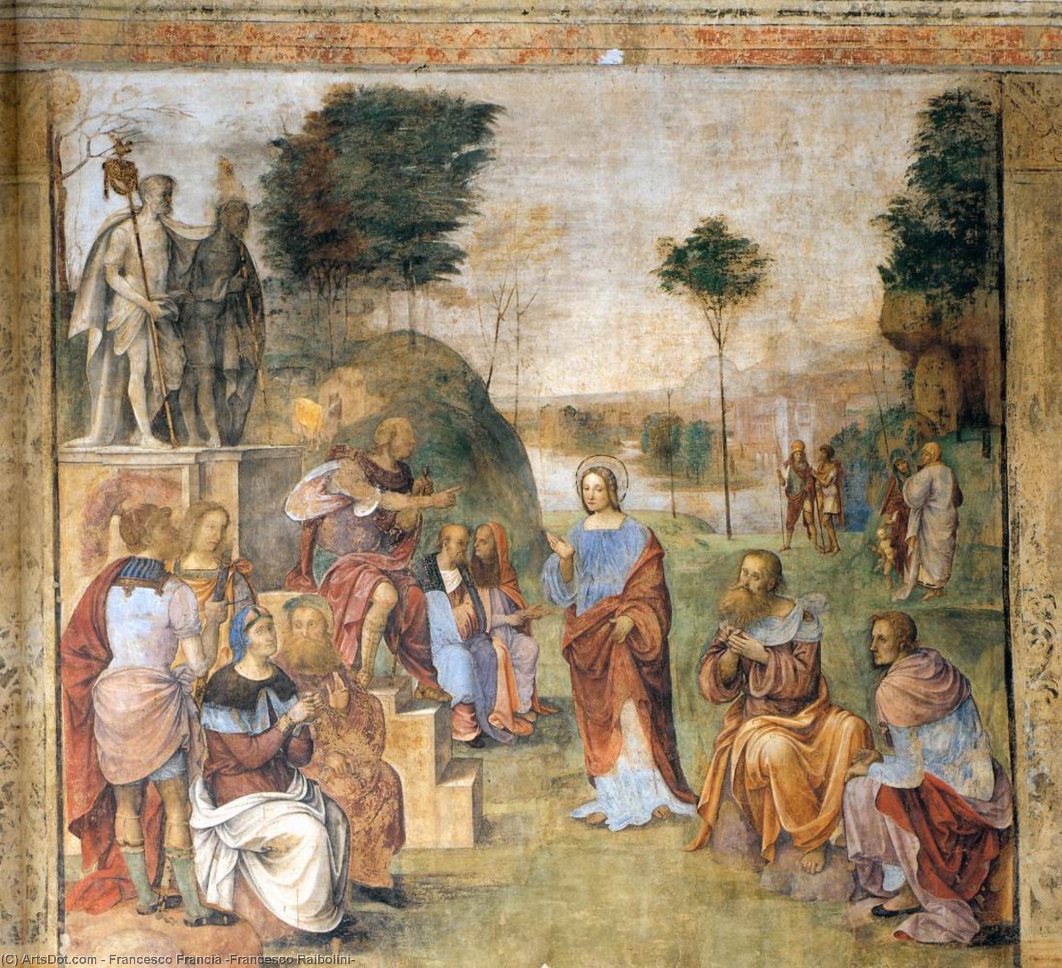 WikiOO.org – 美術百科全書 - 繪畫，作品 Francesco Francia (Francesco Raibolini) - 传说 Sts 张柏芝 缬草和 , 现场 7