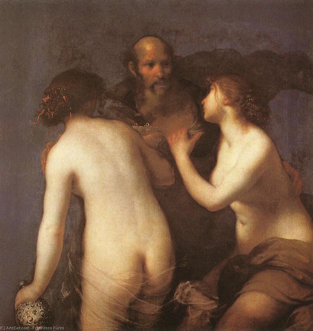 WikiOO.org - אנציקלופדיה לאמנויות יפות - ציור, יצירות אמנות Francesco Furini - Lot and his Daughters