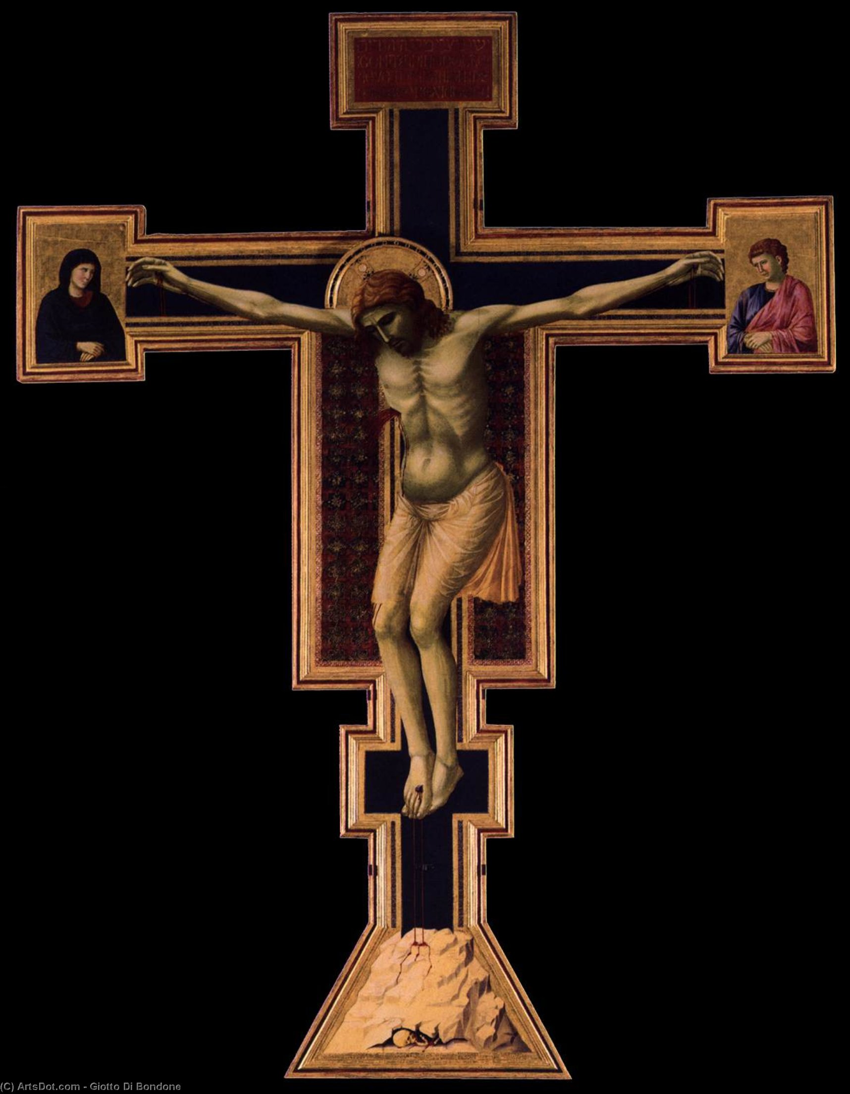 WikiOO.org - Encyclopedia of Fine Arts - Malba, Artwork Giotto Di Bondone - Crucifix (11)