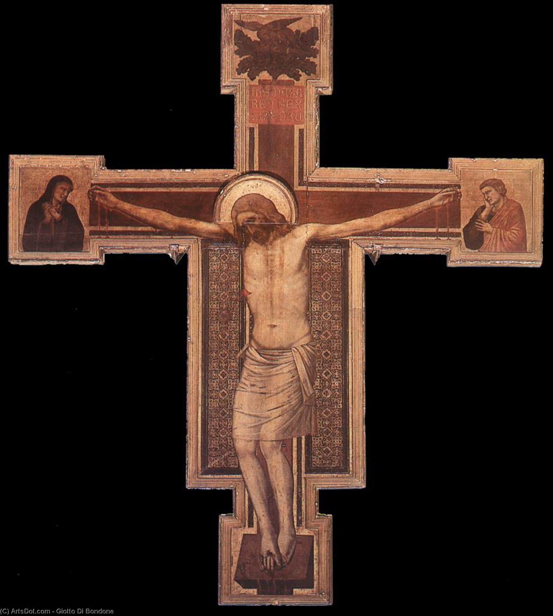 Wikioo.org - The Encyclopedia of Fine Arts - Painting, Artwork by Giotto Di Bondone - Crucifix (14)