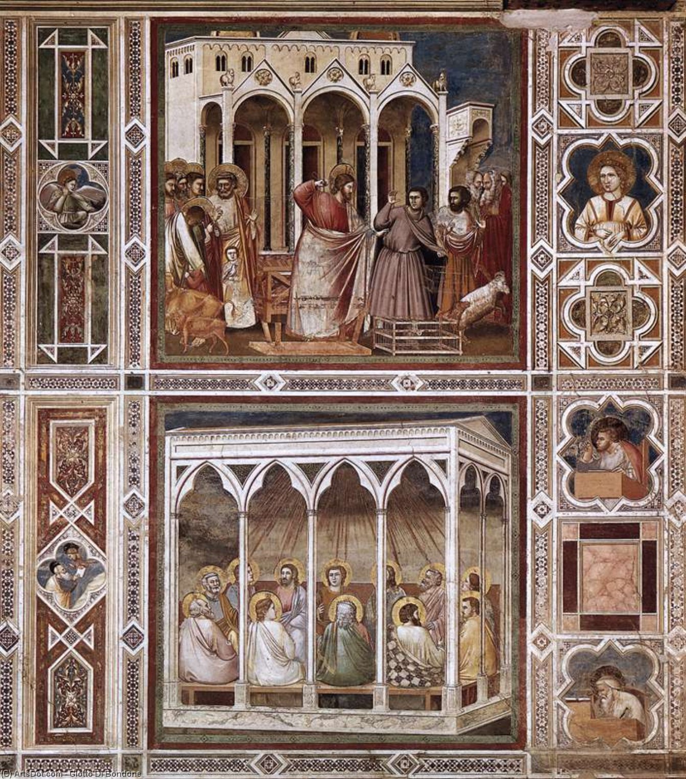 WikiOO.org - Encyclopedia of Fine Arts - Maľba, Artwork Giotto Di Bondone - Decorative bands