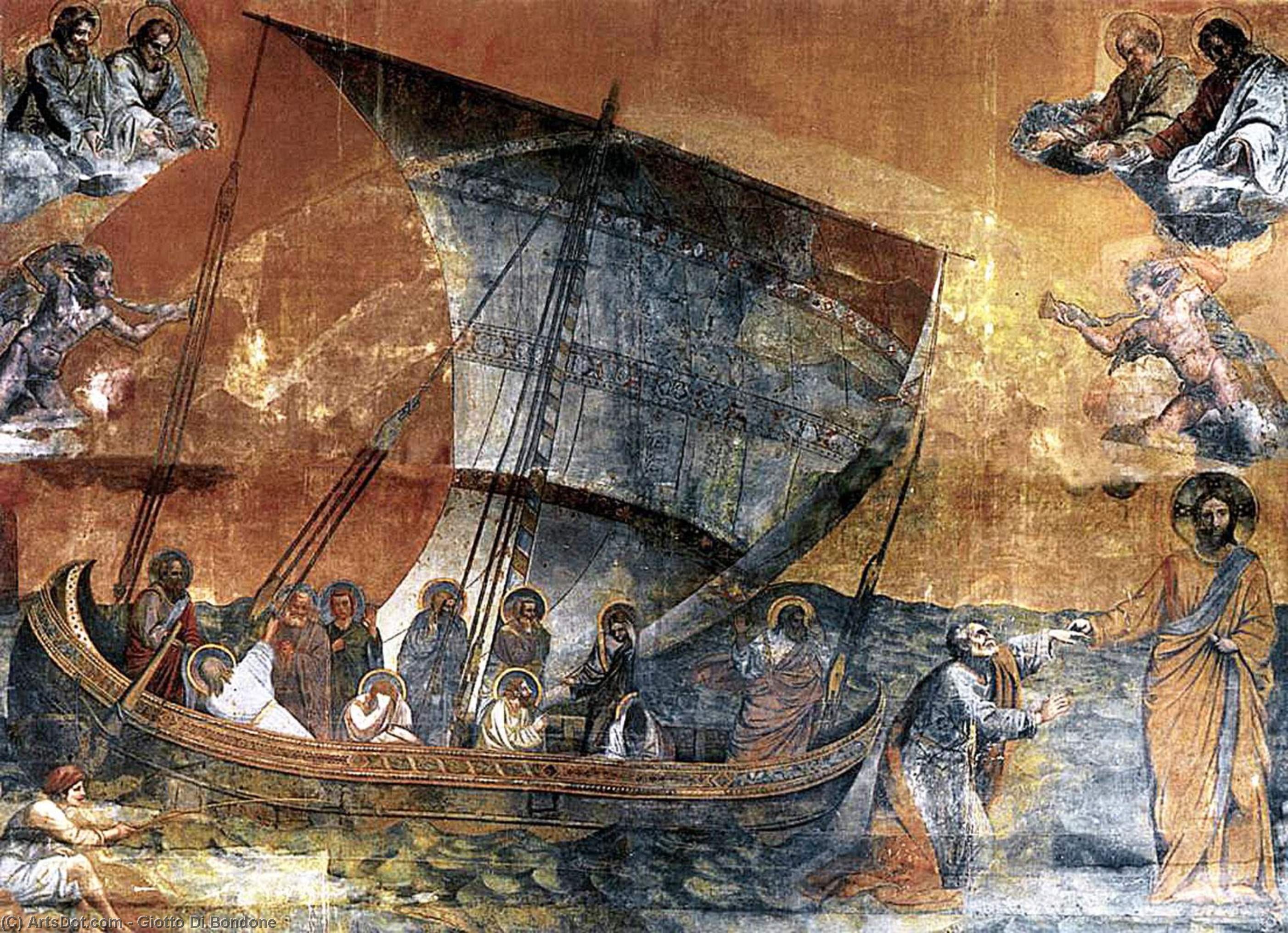Wikioo.org - The Encyclopedia of Fine Arts - Painting, Artwork by Giotto Di Bondone - Navicella