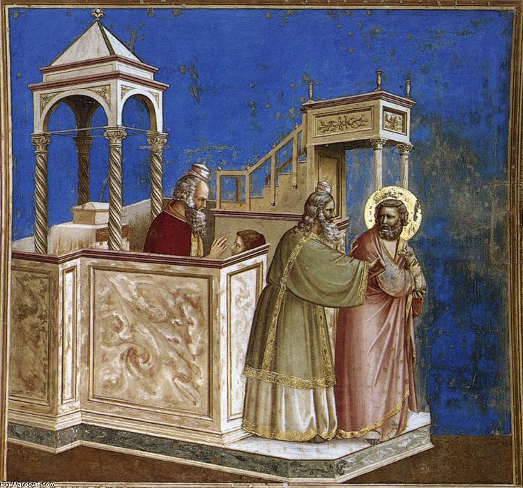 Wikioo.org - The Encyclopedia of Fine Arts - Painting, Artwork by Giotto Di Bondone - No. 1 Scenes from the Life of Joachim: 1. Rejection of Joachim's Sacrifice
