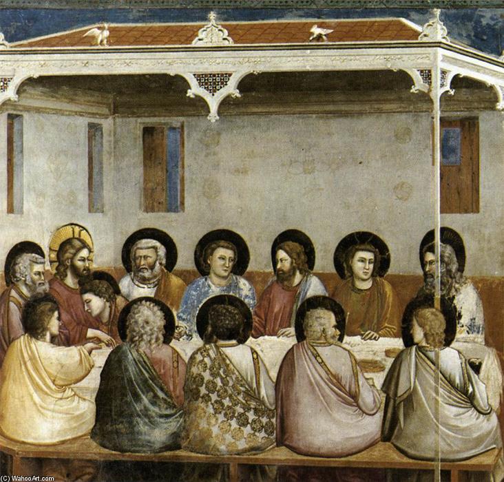 Wikioo.org - Die Enzyklopädie bildender Kunst - Malerei, Kunstwerk von Giotto Di Bondone - Nein . 29 szenen von dem leben christi : 13 . letztes abendessen