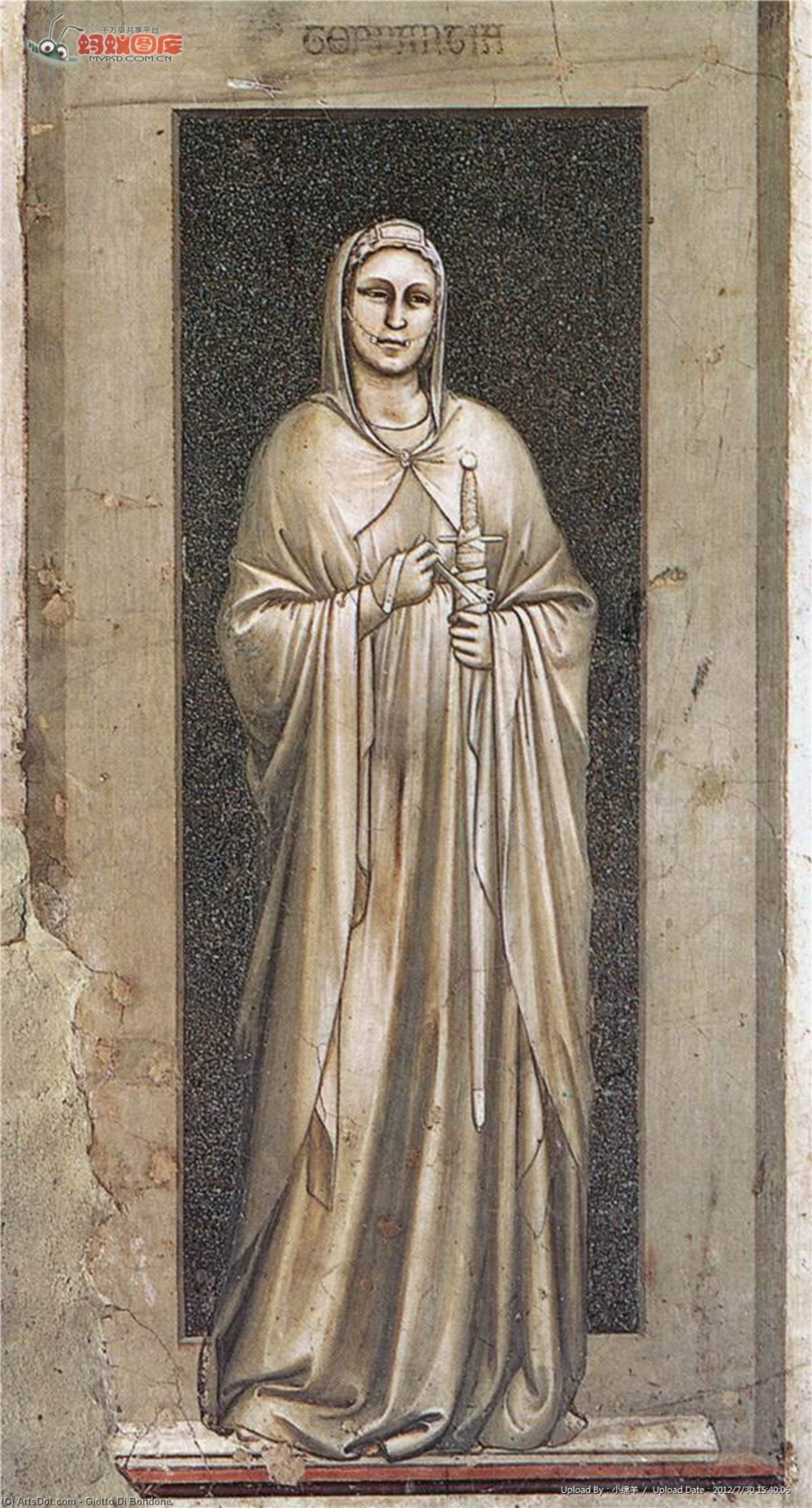 WikiOO.org - Güzel Sanatlar Ansiklopedisi - Resim, Resimler Giotto Di Bondone - No. 42 The Seven Virtues: Temperance