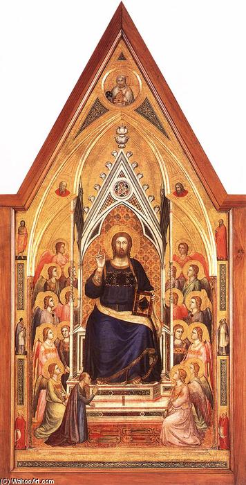 WikiOO.org - Encyclopedia of Fine Arts - Lukisan, Artwork Giotto Di Bondone - The Stefaneschi Triptych: Christ Enthroned