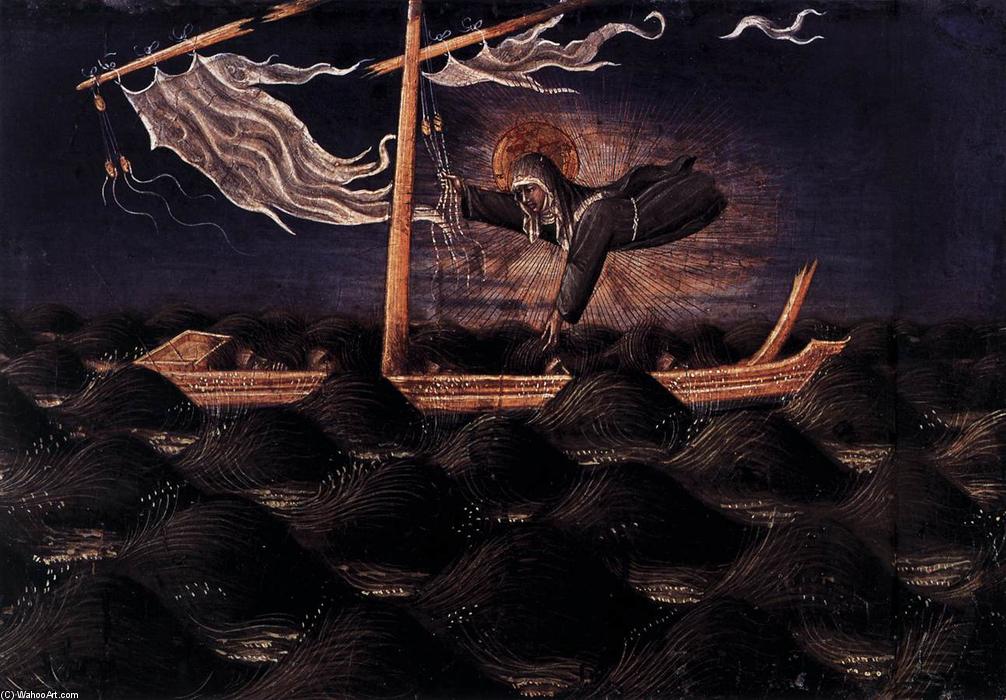 Wikioo.org - สารานุกรมวิจิตรศิลป์ - จิตรกรรม Giovanni Di Paolo - St Clare Rescuing the Shipwrecked