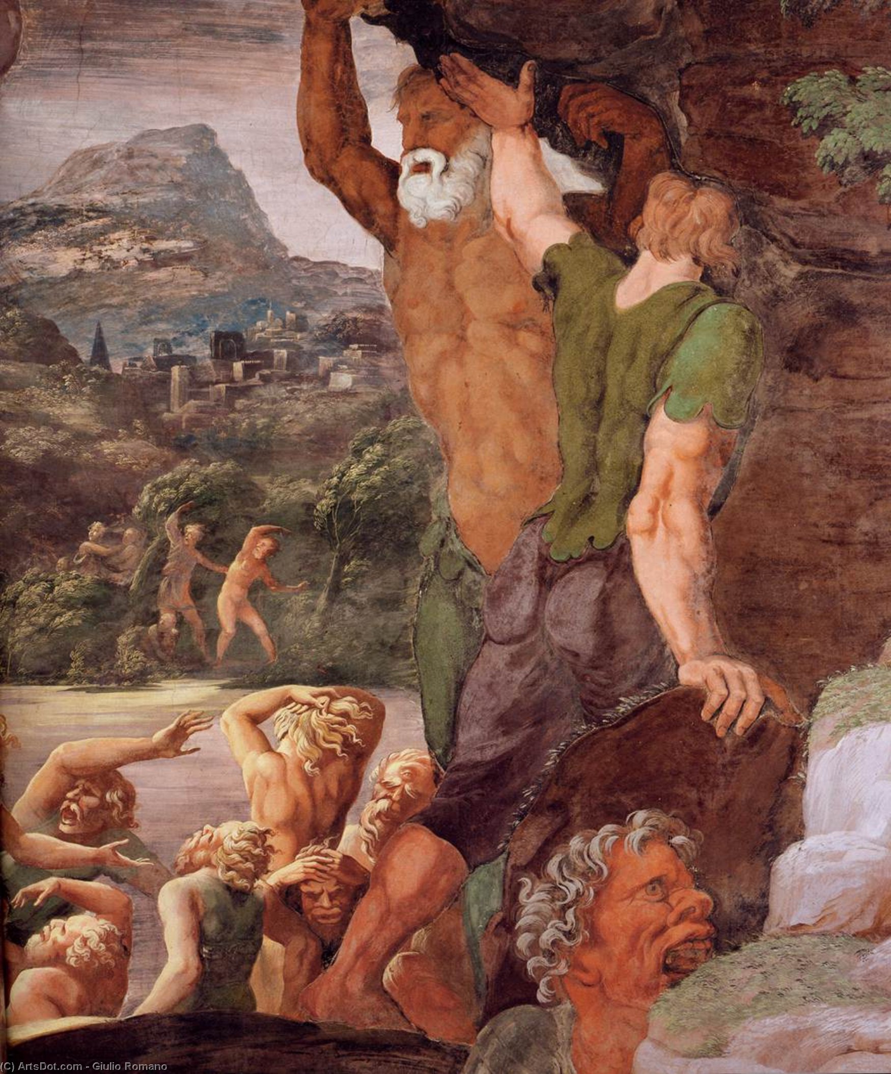 WikiOO.org - Encyclopedia of Fine Arts - Maleri, Artwork Giulio Romano - Fresco on the south wall (detail) (12)