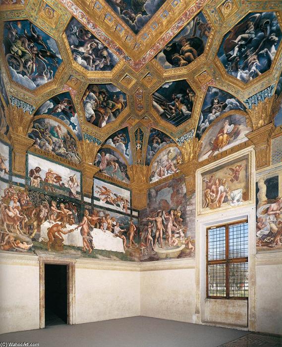 WikiOO.org - Güzel Sanatlar Ansiklopedisi - Resim, Resimler Giulio Romano - View of the Sala di Psiche (north and east walls)