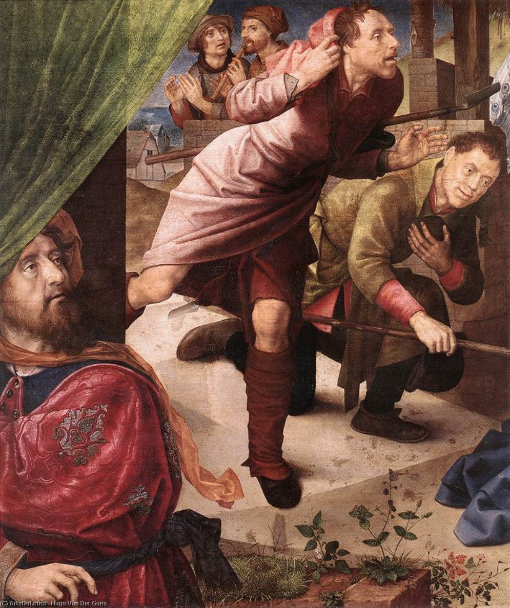 Wikioo.org – L'Enciclopedia delle Belle Arti - Pittura, Opere di Hugo Van Der Goes - Adorazione dei pastori particolare  10