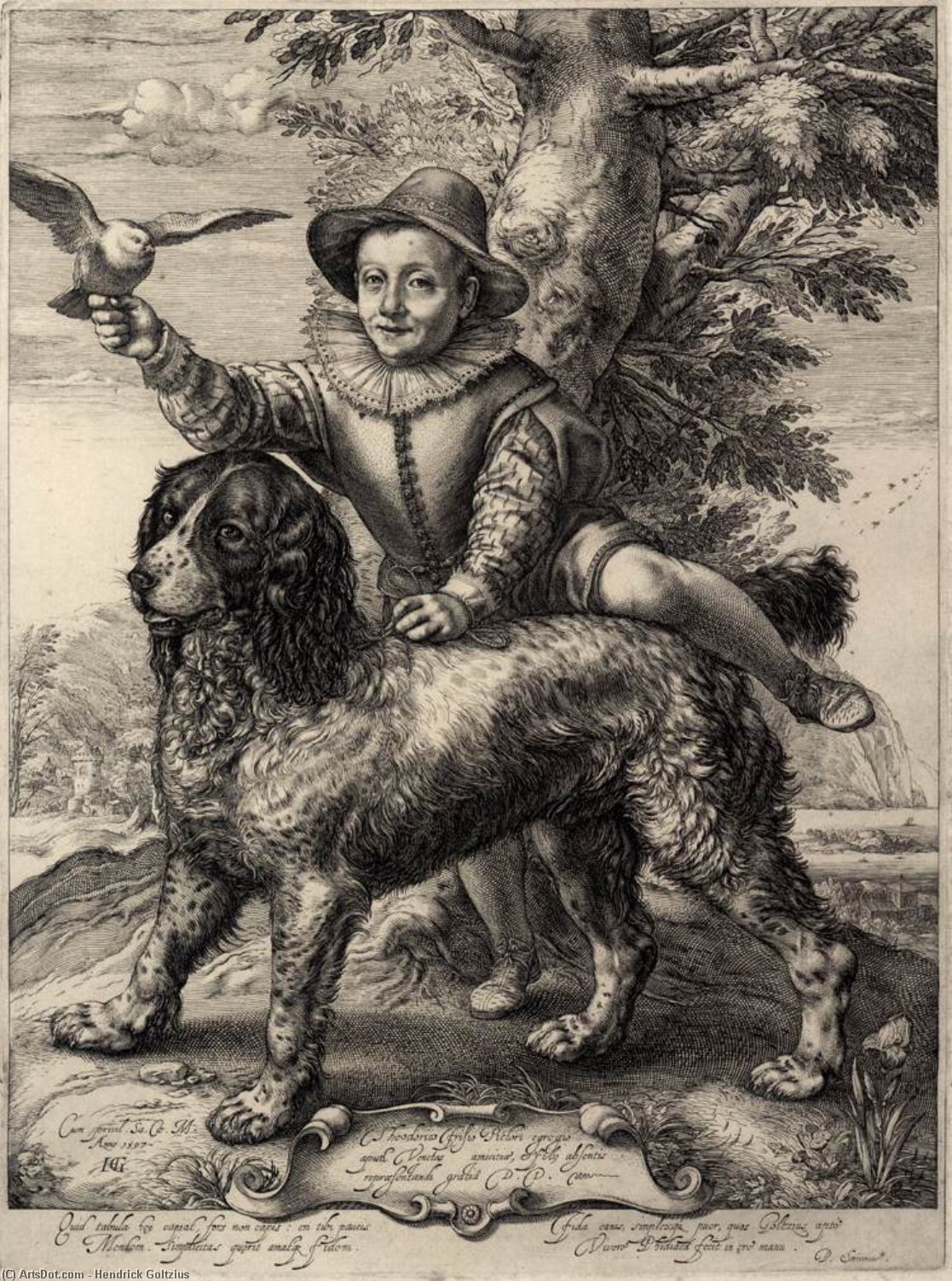 WikiOO.org - Enciclopedia of Fine Arts - Pictura, lucrări de artă Hendrick Goltzius - Portrait of Frederick de Vries