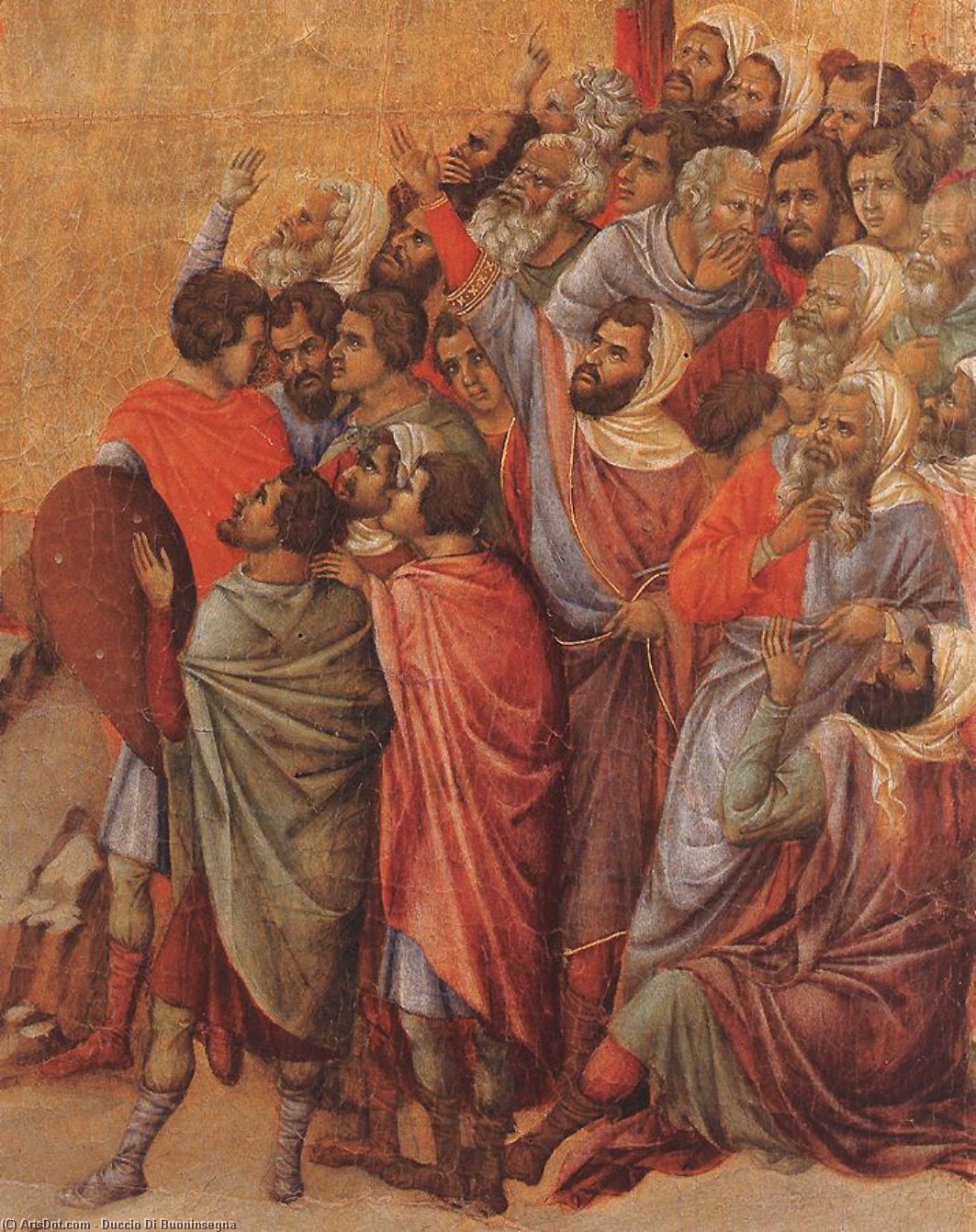 Wikioo.org – L'Enciclopedia delle Belle Arti - Pittura, Opere di Duccio Di Buoninsegna - crocifisso particolare