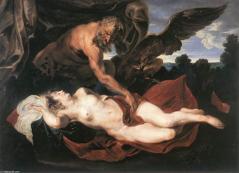 Wikioo.org - Encyklopedia Sztuk Pięknych - Malarstwo, Grafika Anthony Van Dyck - Jupiter and Antiope