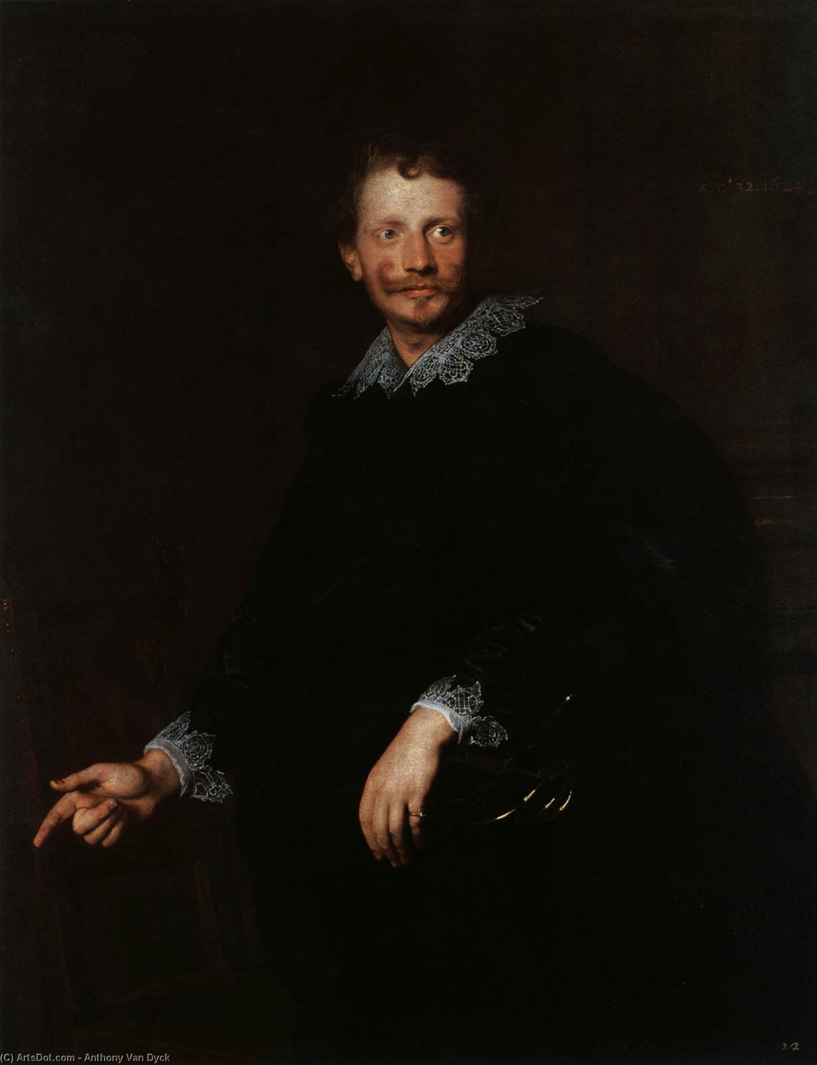 Wikioo.org - The Encyclopedia of Fine Arts - Painting, Artwork by Anthony Van Dyck - Portrait of a Genoese Nobleman