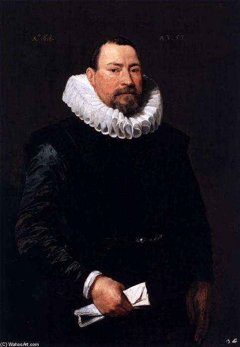 Wikioo.org – La Enciclopedia de las Bellas Artes - Pintura, Obras de arte de Anthony Van Dyck - retrato de un hombre