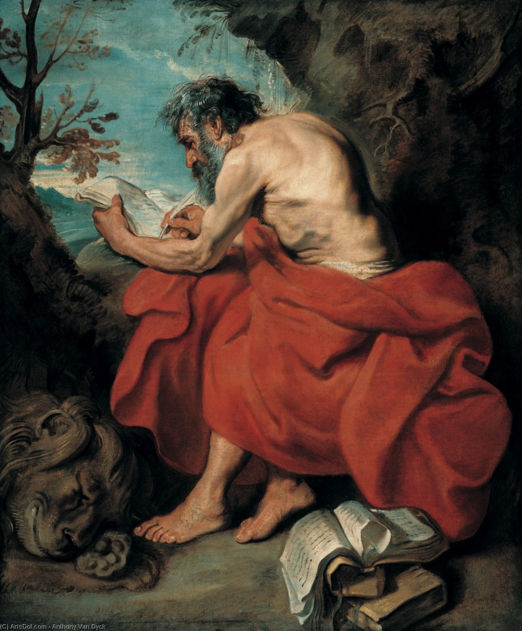Wikioo.org - The Encyclopedia of Fine Arts - Painting, Artwork by Anthony Van Dyck - St Jerome