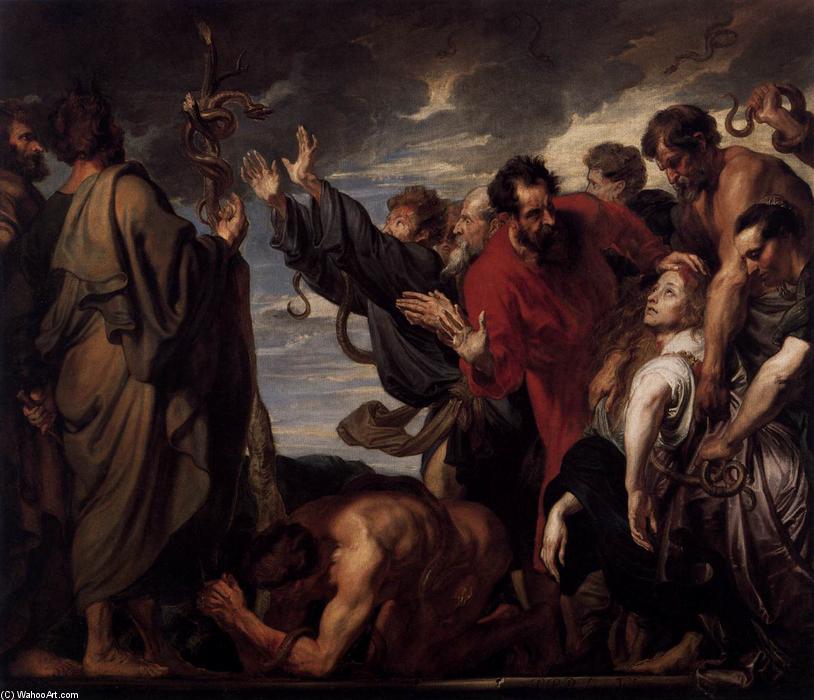Wikioo.org - The Encyclopedia of Fine Arts - Painting, Artwork by Anthony Van Dyck - The Brazen Serpent