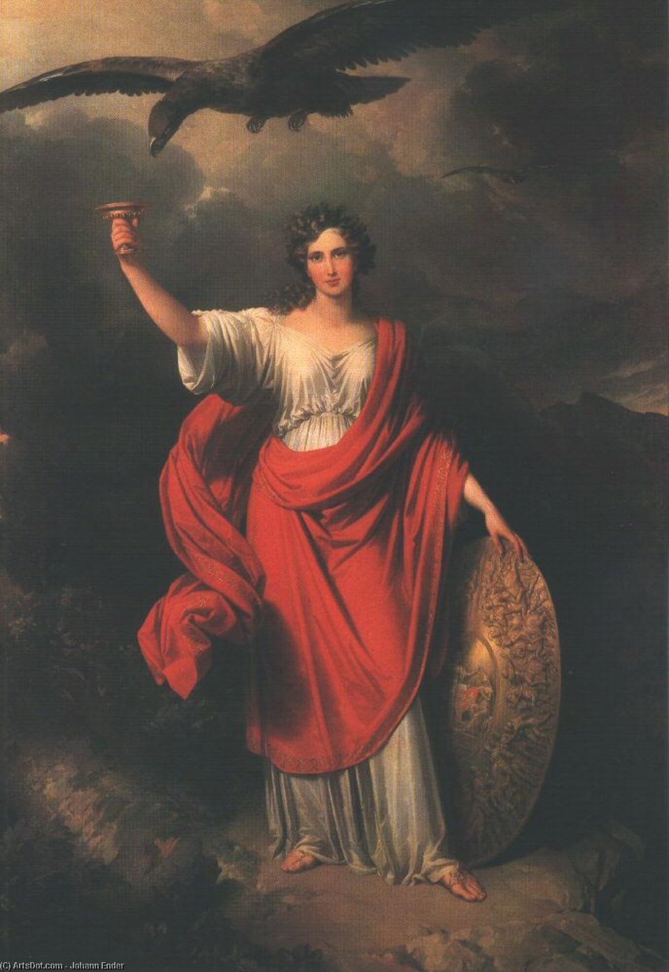 Wikioo.org - The Encyclopedia of Fine Arts - Painting, Artwork by Johann Nepomuk Ender - From Darkness, the Light. Allegory of the Hungarian Academy of Sciences