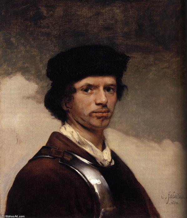 Wikioo.org - The Encyclopedia of Fine Arts - Painting, Artwork by Carel Fabritius - Self-Portrait (10)