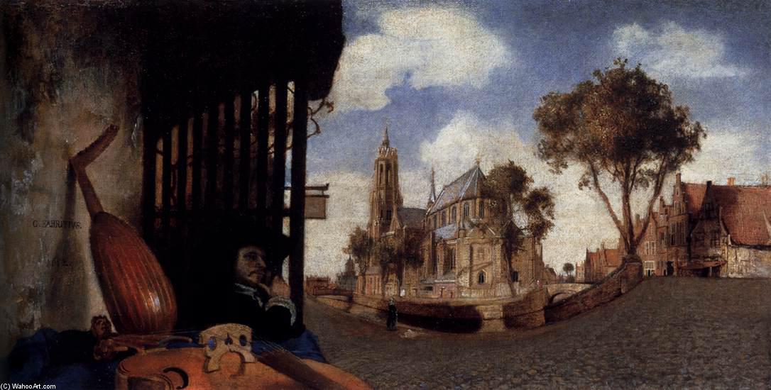 Wikioo.org - The Encyclopedia of Fine Arts - Painting, Artwork by Carel Fabritius - View of the City of Delft