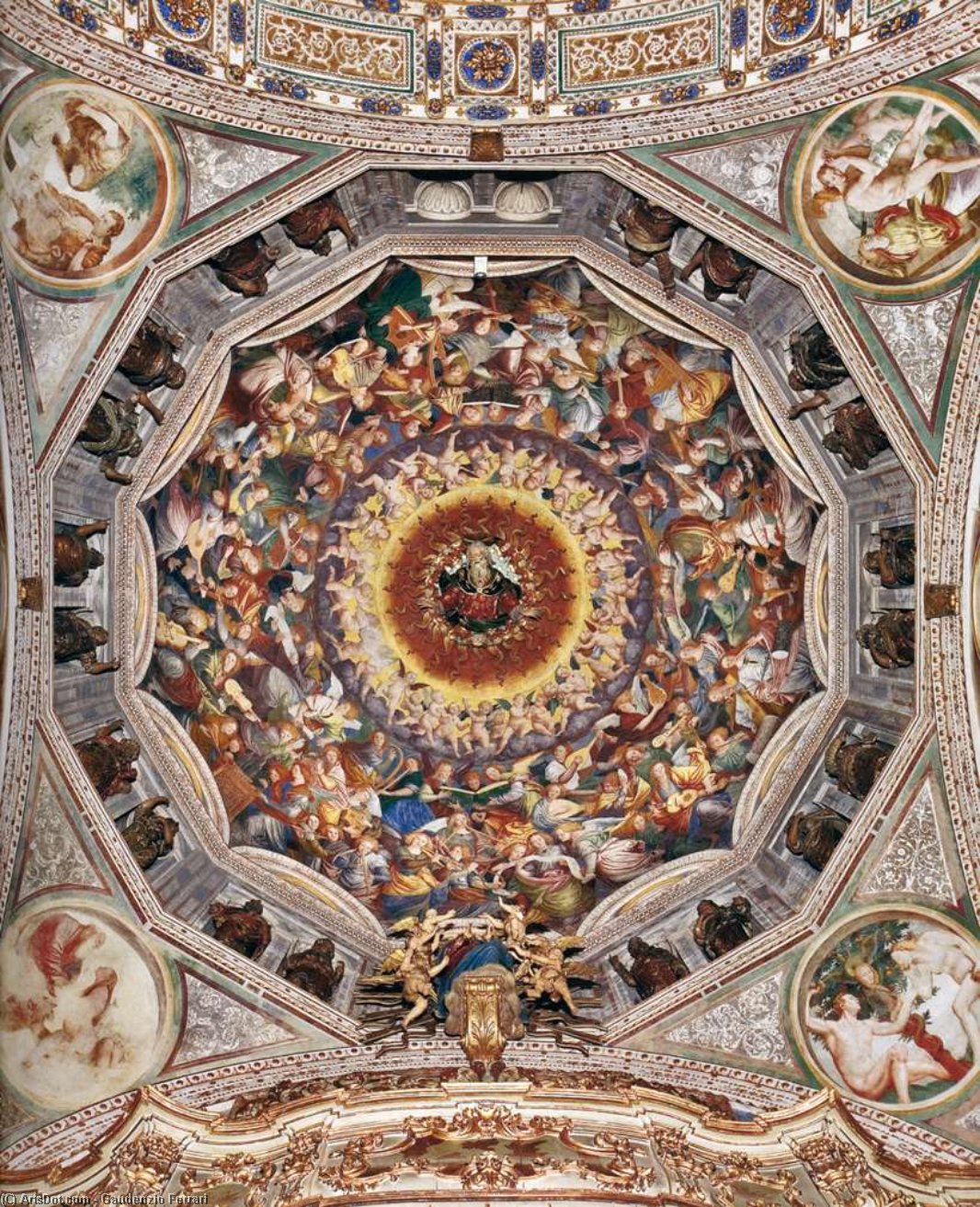 WikiOO.org - Encyclopedia of Fine Arts - Maleri, Artwork Gaudenzio Ferrari - Assumption of the Virgin