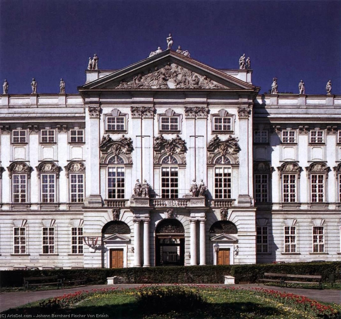 WikiOO.org - אנציקלופדיה לאמנויות יפות - ציור, יצירות אמנות Johann Bernhard Fischer Von Erlach - Main façade