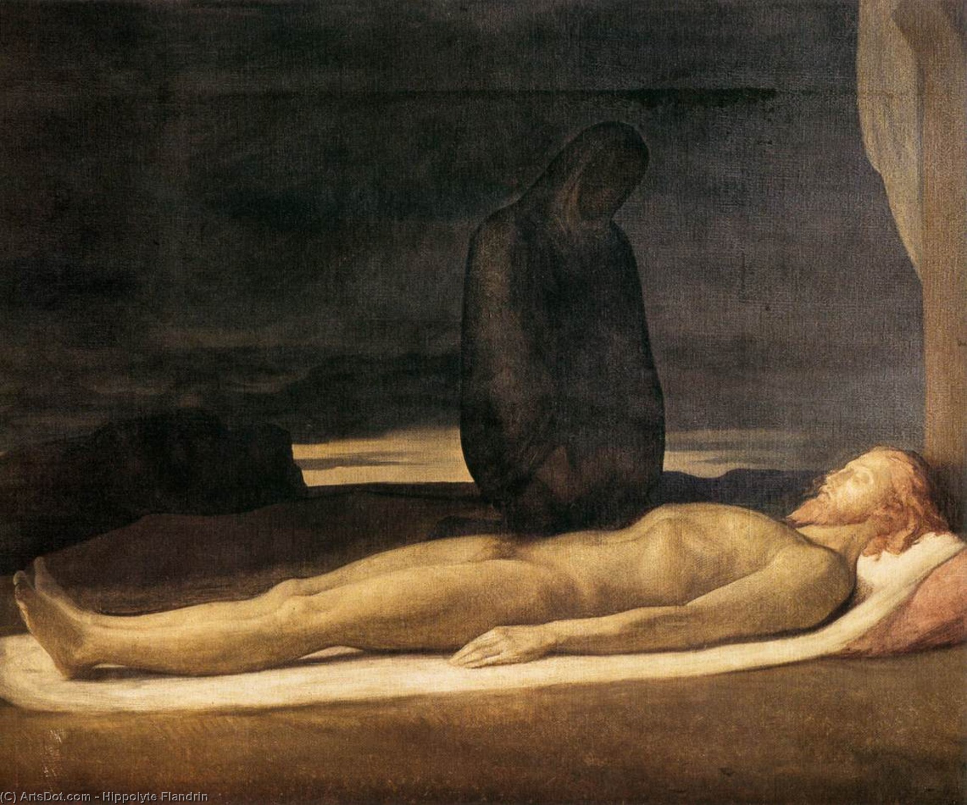 Wikioo.org - The Encyclopedia of Fine Arts - Painting, Artwork by Hippolyte Flandrin - Pietà
