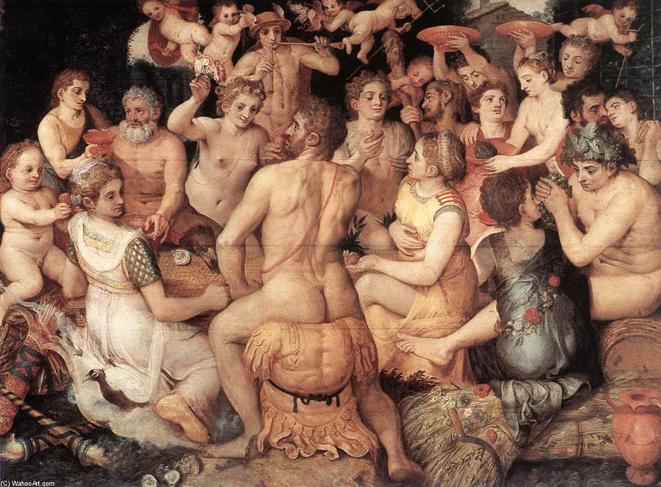 Wikioo.org – La Enciclopedia de las Bellas Artes - Pintura, Obras de arte de Frans Floris - banquete de ExtremoOriente dioses