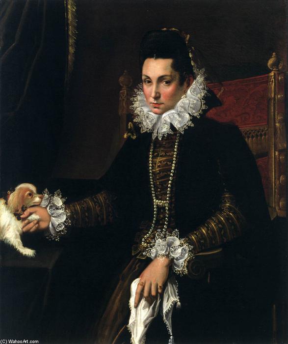 WikiOO.org - Encyclopedia of Fine Arts - Maľba, Artwork Lavinia Fontana - Portrait of Ginevra Aldrovandi Hercolani as Widow
