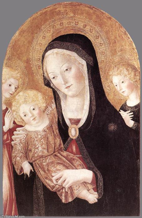 WikiOO.org - 百科事典 - 絵画、アートワーク Francesco Di Giorgio Martini - 聖母子 と一緒に 二つ エンジェル