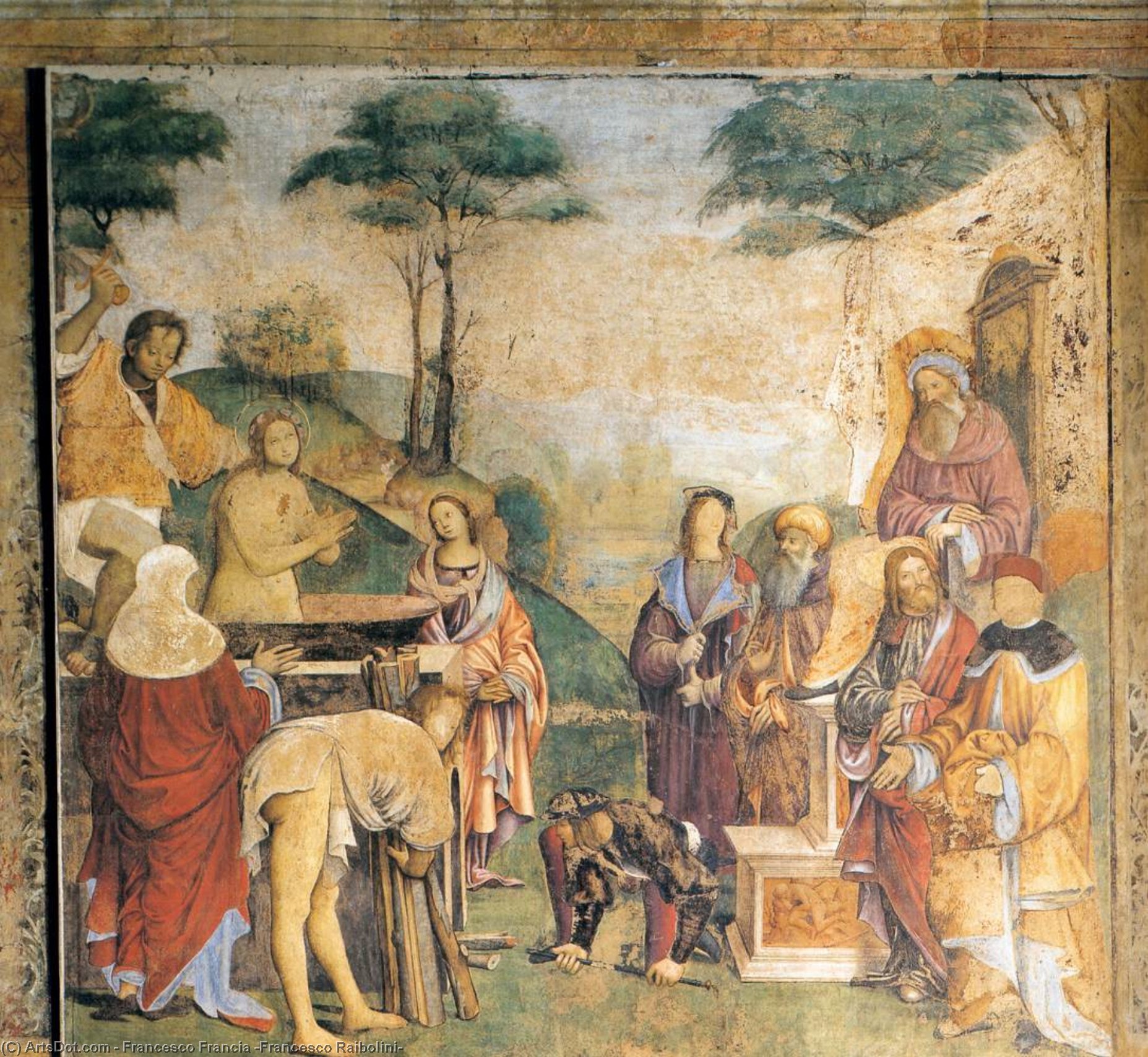 Wikioo.org - The Encyclopedia of Fine Arts - Painting, Artwork by Francesco Francia (Francesco Raibolini) - Legend of Sts Cecilia and Valerian, Scene 8