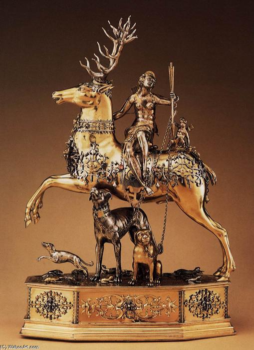 WikiOO.org - Encyclopedia of Fine Arts - Lukisan, Artwork Joachim Friess - Diana and the Stag