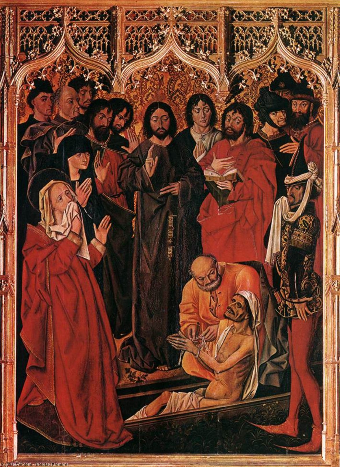 Wikioo.org - Bách khoa toàn thư về mỹ thuật - Vẽ tranh, Tác phẩm nghệ thuật Nicolas Froment - The Raising of Lazarus