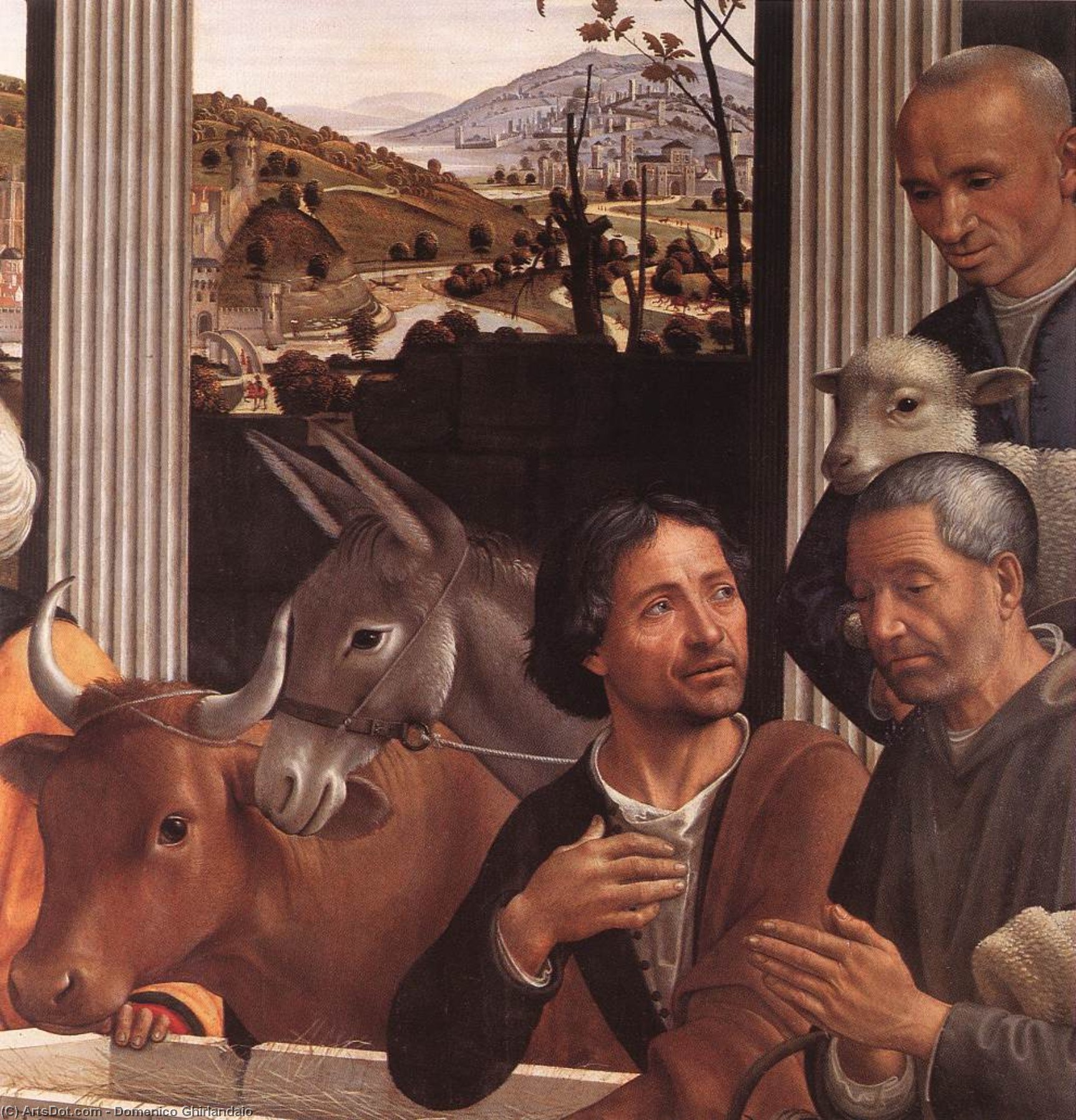 WikiOO.org - Enciclopedia of Fine Arts - Pictura, lucrări de artă Domenico Ghirlandaio - Adoration of the Shepherds (detail) (10)